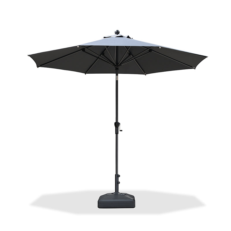 PURPLE LEAF Crank and Tilt Table Umbrella Outdoor Patio Market Umbrella with Visible Hand Crank System