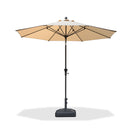 PURPLE LEAF Crank and Tilt Table Umbrella Outdoor Patio Market Umbrella with Visible Hand Crank System