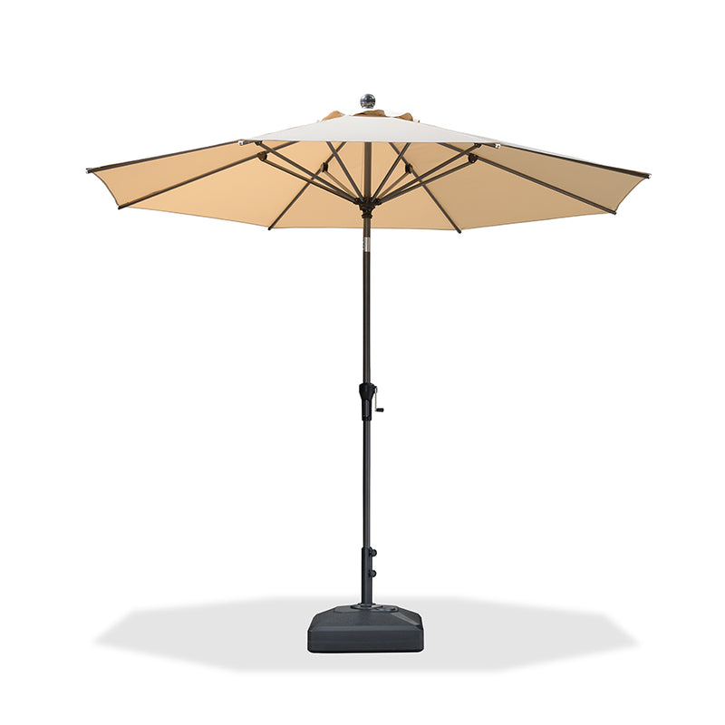 PURPLE LEAF Crank and Tilt Table Umbrella Outdoor Patio Market Umbrella with Visible Hand Crank System
