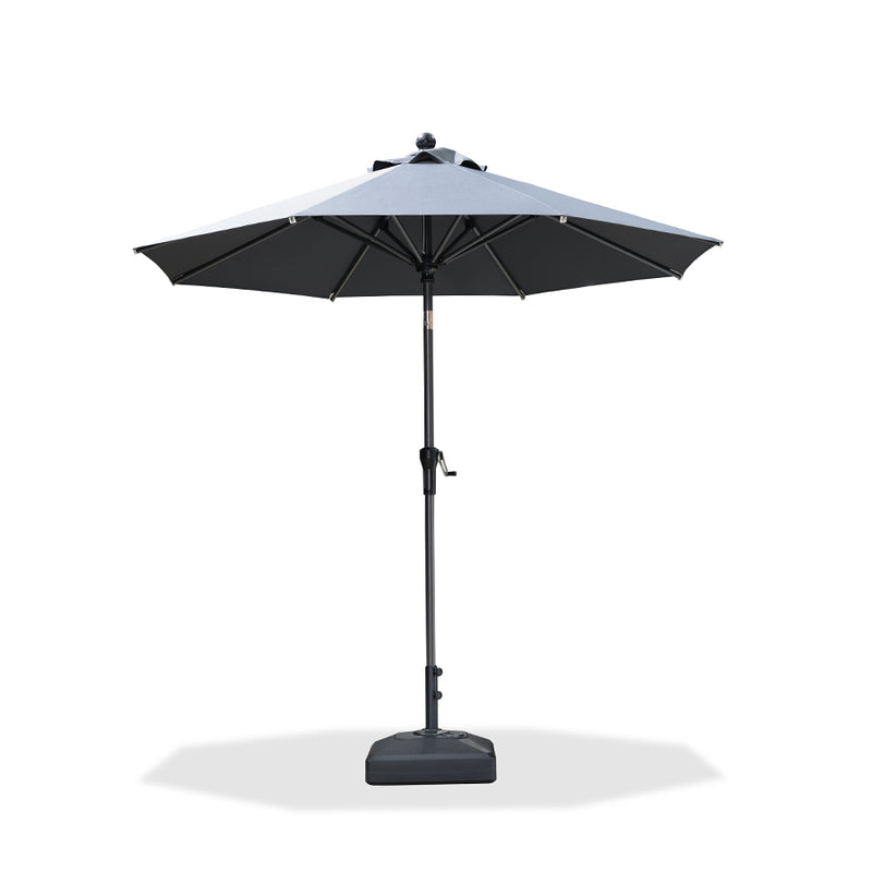 PURPLE LEAF Crank and Tilt Table Umbrella Outdoor Patio Market Umbrella with Visible Hand Crank System
