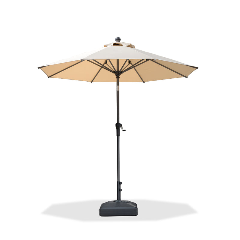 PURPLE LEAF Crank and Tilt Table Umbrella Outdoor Patio Market Umbrella with Visible Hand Crank System