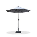 PURPLE LEAF Crank and Tilt Table Umbrella Outdoor Patio Market Umbrella with Visible Hand Crank System