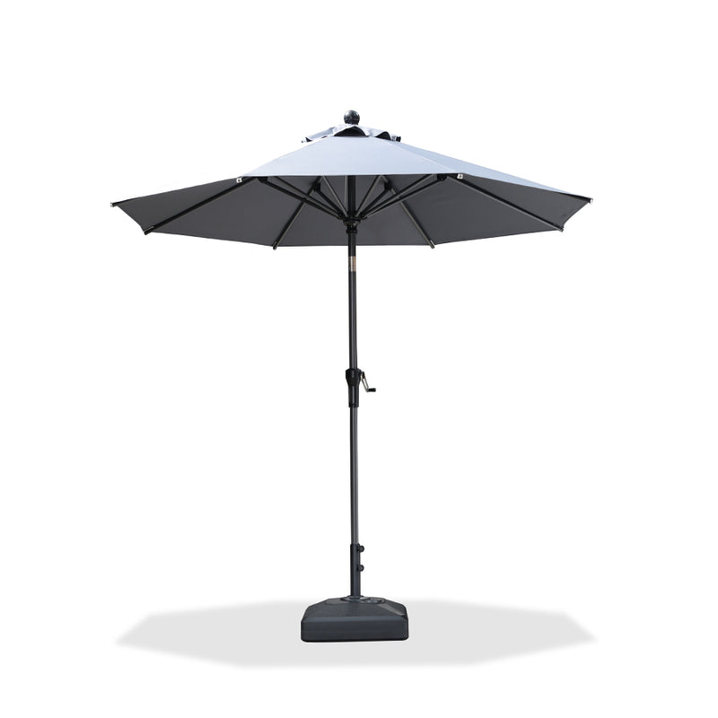 PURPLE LEAF Crank and Tilt Table Umbrella Outdoor Patio Market Umbrella with Visible Hand Crank System