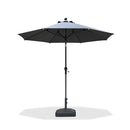 PURPLE LEAF Crank and Tilt Table Umbrella Outdoor Patio Market Umbrella with Visible Hand Crank System