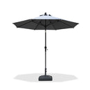 PURPLE LEAF Crank and Tilt Table Umbrella Outdoor Patio Market Umbrella with Visible Hand Crank System