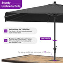 PURPLE LEAF Aluminum Market Patio Umbrella Commercial Outdoor Garden Umbrella