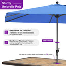 PURPLE LEAF Aluminum Market Patio Umbrella Commercial Outdoor Garden Umbrella