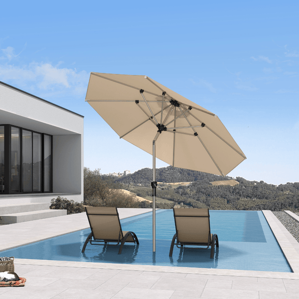 Deluxe Aluminum Patio Market Umbrella