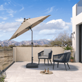 PURPLE LEAF Round Tiltable Patio Umbrella Poolside Porch Table Umbrella
