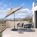 PURPLE LEAF Round Tiltable Patio Umbrella Poolside Porch Table Umbrella