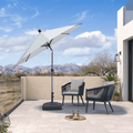 PURPLE LEAF Round Tiltable Patio Umbrella Poolside Porch Table Umbrella