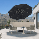 PURPLE LEAF Hailar Deluxe Aluminum Market Umbrella, Outdoor Table Umbrella for Patio, Porch
