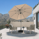 PURPLE LEAF Hailar Deluxe Aluminum Market Umbrella, Outdoor Table Umbrella for Patio, Porch