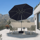 PURPLE LEAF Hailar Deluxe Aluminum Market Umbrella, Outdoor Table Umbrella for Patio, Porch
