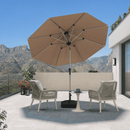 PURPLE LEAF Hailar Deluxe Aluminum Market Umbrella, Outdoor Table Umbrella for Patio, Porch