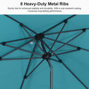 PURPLE LEAF Porch Table Umbrella with Crank and Tilt, Market Patio Umbrella