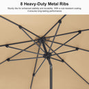 PURPLE LEAF Round Tiltable Patio Umbrella Poolside Porch Table Umbrella