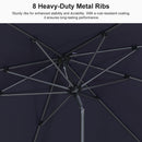 PURPLE LEAF Round Tiltable Patio Umbrella Poolside Porch Table Umbrella