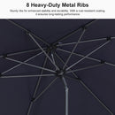 PURPLE LEAF Porch Table Umbrella with Crank and Tilt, Market Patio Umbrella