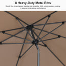 PURPLE LEAF Round Tiltable Patio Umbrella Poolside Porch Table Umbrella