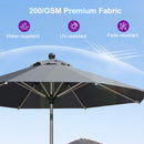PURPLE LEAF Hailar Deluxe Aluminum Market Umbrella, Outdoor Table Umbrella for Patio, Porch