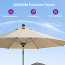 PURPLE LEAF Hailar Deluxe Aluminum Market Umbrella, Outdoor Table Umbrella for Patio, Porch