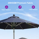 PURPLE LEAF Hailar Tilting Market Umbrella with Base Premium Outdoor Table Umbrella