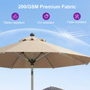 PURPLE LEAF Hailar Deluxe Aluminum Market Umbrella, Outdoor Table Umbrella for Patio, Porch
