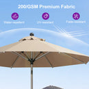 PURPLE LEAF Hailar Tilting Market Umbrella with Base Premium Outdoor Table Umbrella