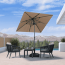 PURPLE LEAF Porch Table Umbrella with Crank and Tilt, Market Patio Umbrella
