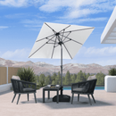 PURPLE LEAF Porch Table Umbrella with Crank and Tilt, Market Patio Umbrella
