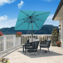 PURPLE LEAF Porch Table Umbrella with Crank and Tilt, Market Patio Umbrella