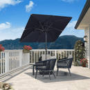 PURPLE LEAF Porch Table Umbrella with Crank and Tilt, Market Patio Umbrella