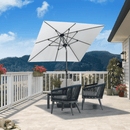 PURPLE LEAF Porch Table Umbrella with Crank and Tilt, Market Patio Umbrella