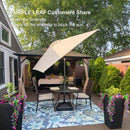 PURPLE LEAF Porch Table Umbrella with Crank and Tilt, Market Patio Umbrella