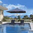 PURPLE LEAF Hailar Deluxe Aluminum Market Umbrella, Outdoor Table Umbrella for Patio, Porch