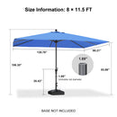 PURPLE LEAF Aluminum Market Patio Umbrella Commercial Outdoor Garden Umbrella