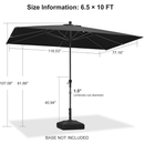 PURPLE LEAF Porch Table Umbrella with Crank and Tilt, Market Patio Umbrella
