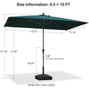 PURPLE LEAF Porch Table Umbrella with Crank and Tilt, Market Patio Umbrella