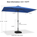 PURPLE LEAF Porch Table Umbrella with Crank and Tilt, Market Patio Umbrella