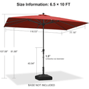 PURPLE LEAF Porch Table Umbrella with Crank and Tilt, Market Patio Umbrella