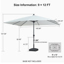 PURPLE LEAF Aluminum Market Patio Umbrella Commercial Outdoor Garden Umbrella