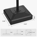 PURPLE LEAF Wood Pattern Tilting Patio Table Umbrella with Base, Outdoor Market Umbrella