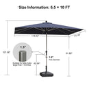PURPLE LEAF Hailar Tilting Market Umbrella with Base Premium Outdoor Table Umbrella