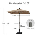 PURPLE LEAF Hailar Tilting Market Umbrella with Base Premium Outdoor Table Umbrella