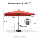 PURPLE LEAF Aluminum Market Patio Umbrella Commercial Outdoor Garden Umbrella