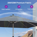 PURPLE LEAF Hailar Deluxe Aluminum Market Umbrella, Outdoor Table Umbrella for Patio, Porch