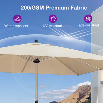 4 ft patio table umbrella PURPLE LEAF Hailar Deluxe Aluminum Market Umbrella, Outdoor for Patio, Porch Color:Dazzling Blue 🔦 3 LED Flashlight category:Shop By Species / Striped Bass / Fly Rods for Striped Bass The 30+ UV treated