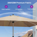 PURPLE LEAF Hailar Deluxe Aluminum Market Umbrella, Outdoor Table Umbrella for Patio, Porch
