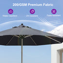 PURPLE LEAF Hailar Deluxe Aluminum Market Umbrella, Outdoor Table Umbrella for Patio, Porch